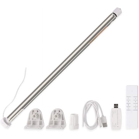 Blindsmart Tuya Rechargeable Roller Blinds Motor for 17/25/28mm Tube, Smart Blinds Opener Motorized Smart Blinds with App/Voice/Remote Control (with 1-Channel Remote)