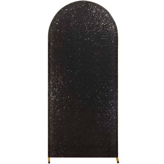 Bling Arch Backdrop Cover,Reusable Spandex Bling Wedding Arch Stand Cover with Zipper, Round Top Fitted Backdrop Cover for Birthday Party Ceremony Baby Shower Banquet Decoration