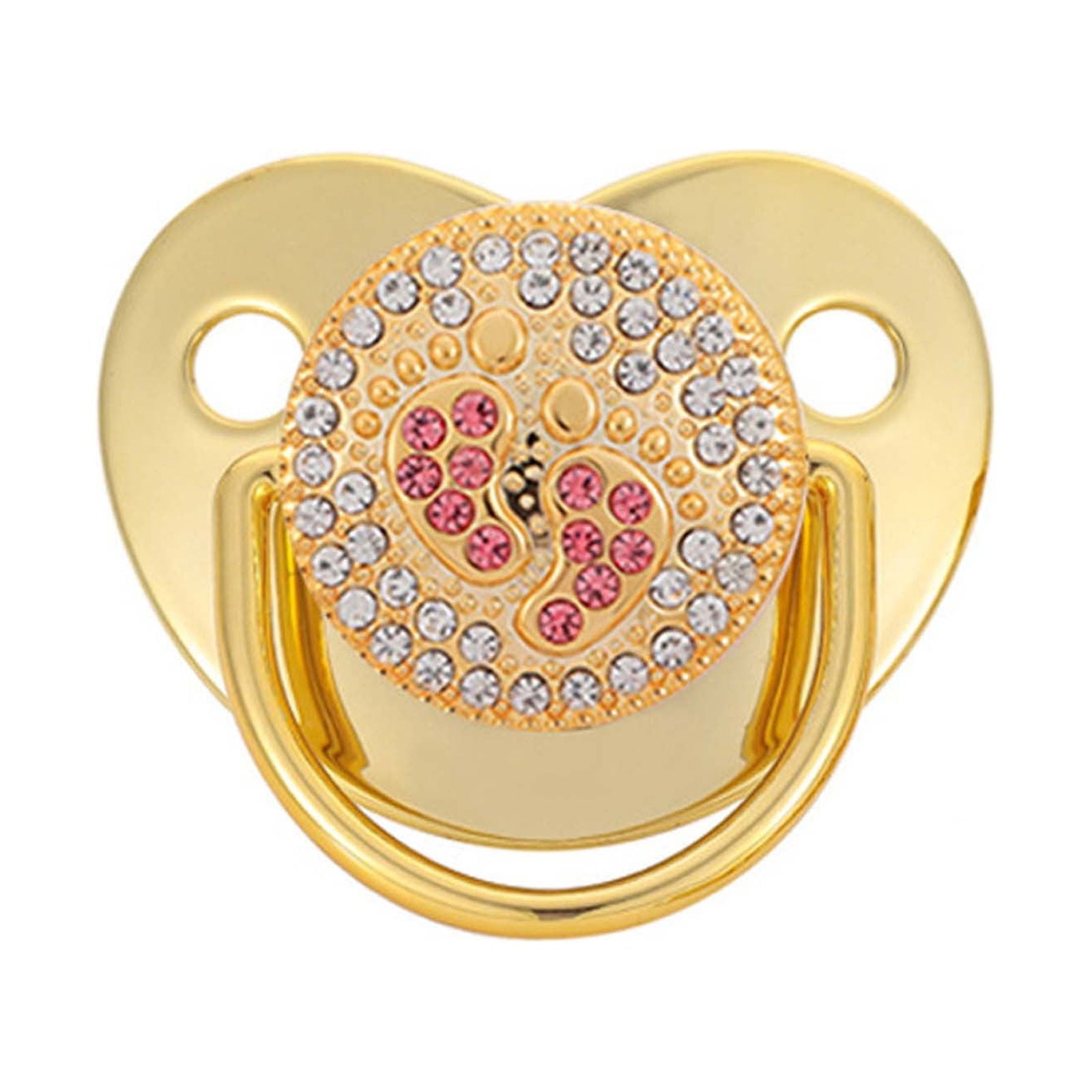 Bling Baby Pacifier, Ultra Soft Silicone Infant Dummy Pacifier With 