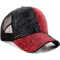 thumbnail image 1 of Bling Baseball Hats, Women Studded Rhinestone Crystals Adjustable Baseball Cap Sparkle Bling Denim Sun Hat Peaked Cap, 1 of 4