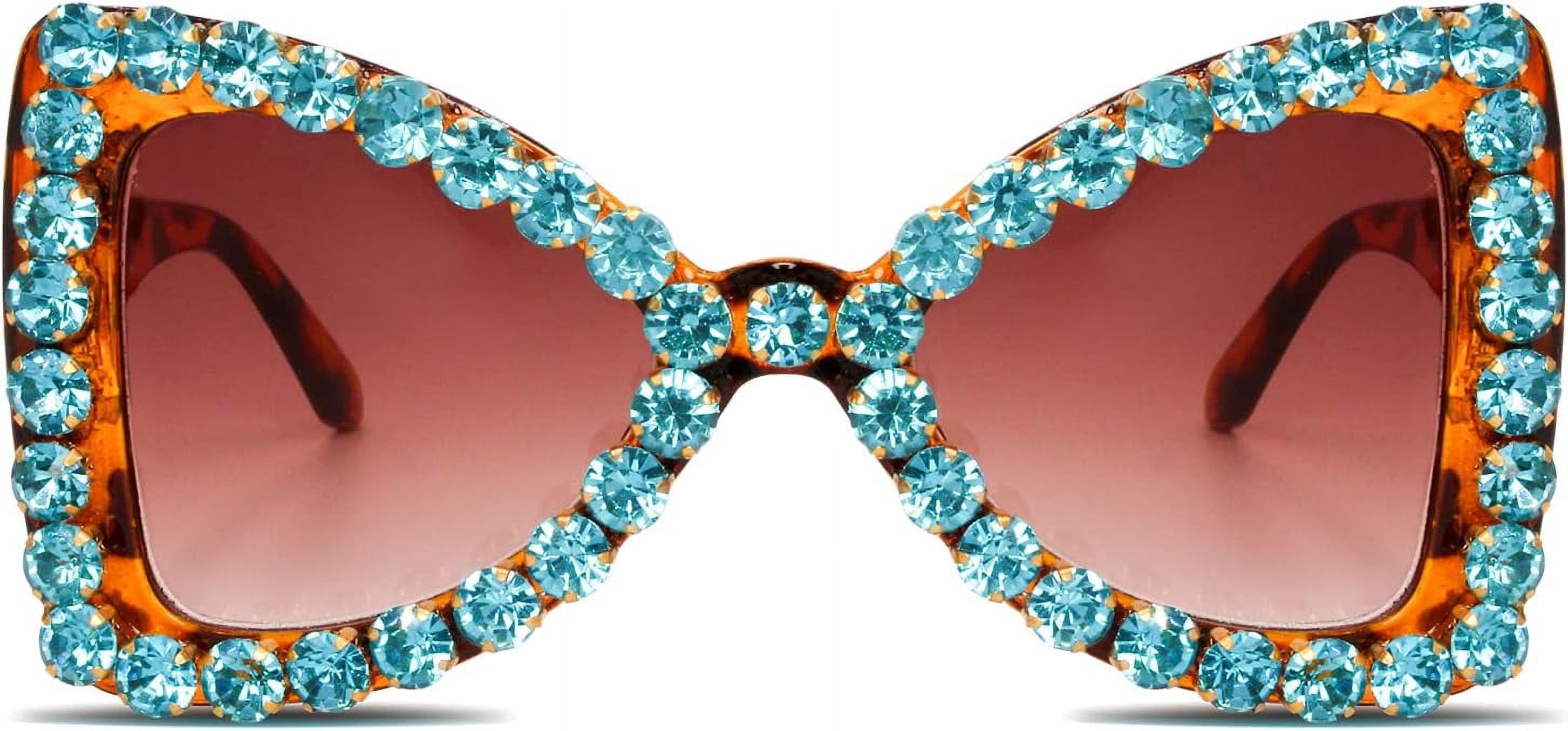 Bedazzled Sunglasses Oversized Bedazzled Sunglasses – Ragstock main image 4
