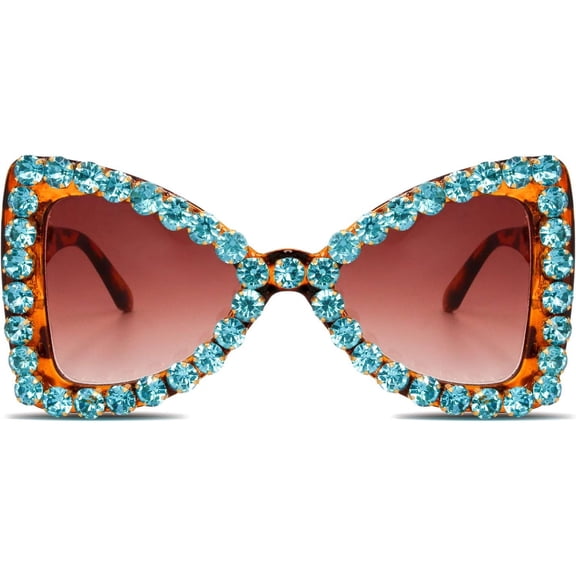 Bling Bedazzled Rhinestone Sunglasses for Women Sparkly Glitter Rave Glasses Elton Disco Accessories