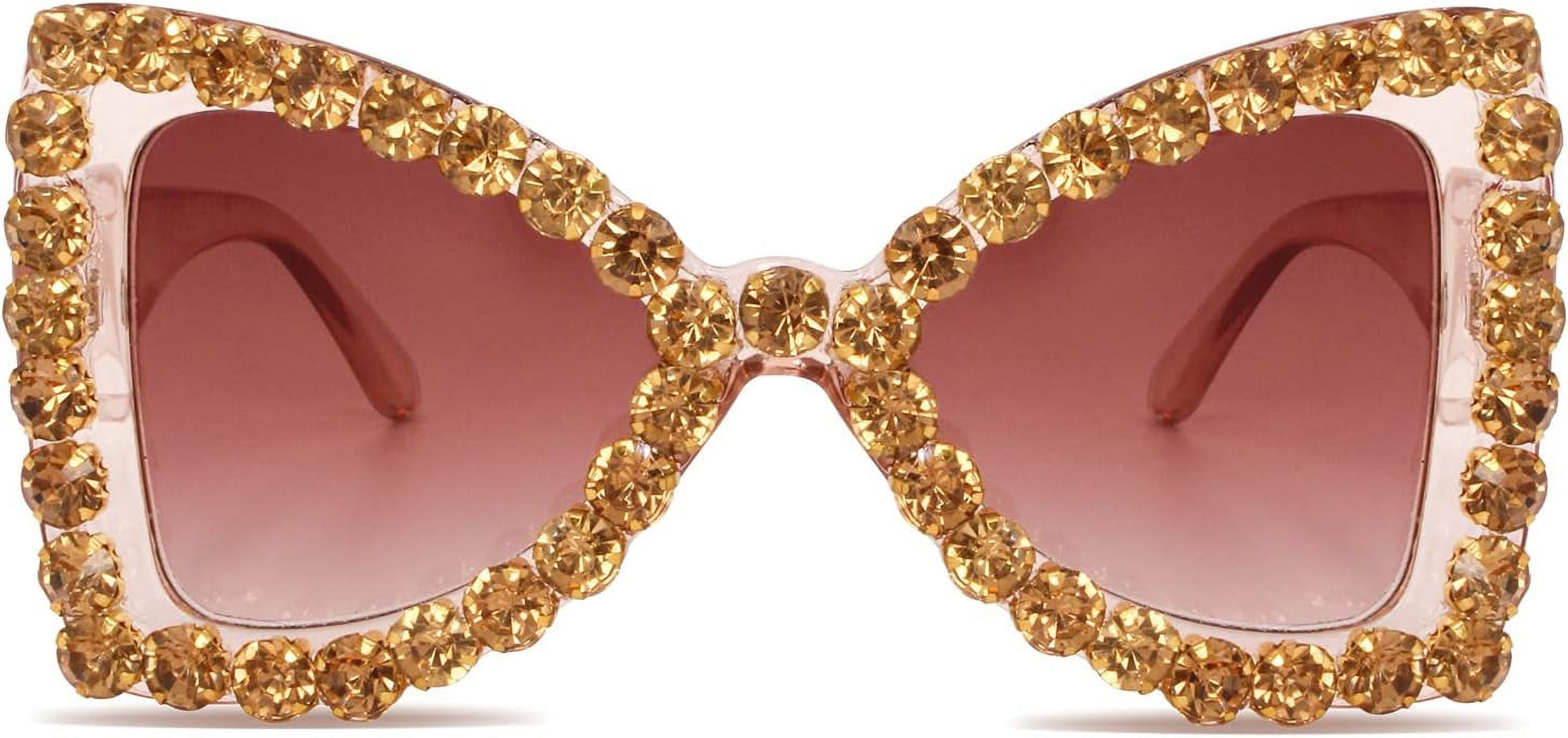 Bling Bedazzled Rhinestone Sunglasses for Women Sparkly