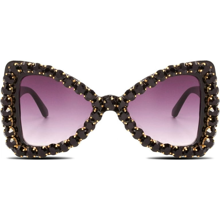 Bling Bedazzled Rhinestone Sunglasses for Women Sparkly