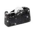 thumbnail image 1 of Bling Bling Crystal Luxury Handmade Diamond Desktop Tape Dispenser for Fashion Girls Women (Black), 1 of 7