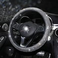 thumbnail image 1 of Bling Bling Rhinestones Crystal Car Steering Wheel Cover Leather Steering-wheel covers Auto Accessories, 1 of 7