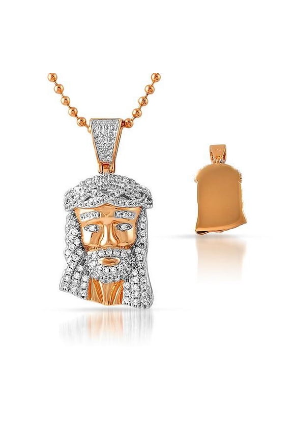 Bling Bling Rose Gold Micro Jesus Pendant Amazing