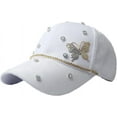 thumbnail image 1 of Bling Butterfly Bee Baseball Cap for Women,Shiny Studded Rhinestone Adjustable Sparkling Baseball Hat Shiny Baseball Cap, 1 of 5