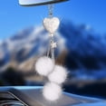 thumbnail image 1 of Bling Car Accessories for Women,Happon Cute Car Accessories, Car Mirror Decor Hanging Charms, Car Rear View Mirror Hanging Ornament, Bling Rhinestone Ball and Pink Fluff Balls Car Accessories, 1 of 7