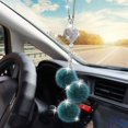 thumbnail image 1 of Bling Car Accessories for Women ＆ Men Bling White Heart and Blue Fuzzy Drops Bling Rinestones Diamond Car Accessories Crystal Car Rear View Mirror Charms,Lucky Hanging Accessories (Blue), 1 of 6