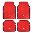 thumbnail image 1 of Bling Car Floor Mats, PVC Leather Anti-Slip Automative Floor Mats with Shining Diamond Rhinestone Crown, Sparkly Glitter Crystal Carpet, Universal Fit Automotive SUV, Sedan, Van, 4pcs for Girl Woman, 1 of 7