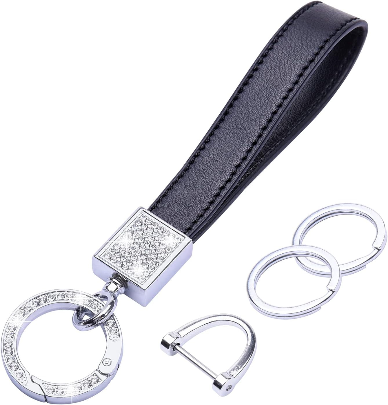 Kar Key Rings Bling Car Keychain For Women, Keyrings For Car Keys, Leather Key FOB ...