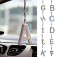 thumbnail image 1 of Bling Car Letter Charm Faux Crystal Letter Pendant Car Rear View Mirror Hanging Rhinestone Alphabet Ornament for Car Tree Accessory, 1 of 8