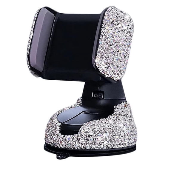 Bling Car Phone Holder Rhinestone Bling Crystal Car Phone Mount With One Base Universal Cell Phone Holder For Windshield And by Wuxinga