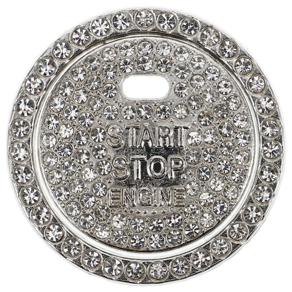 Bling Car Push Start Button Cover Sparkling Rhinestones Fully Button Decorative Cover Anti-Scratch Key Ignition Knob Bling Ring Car Accessories For Women