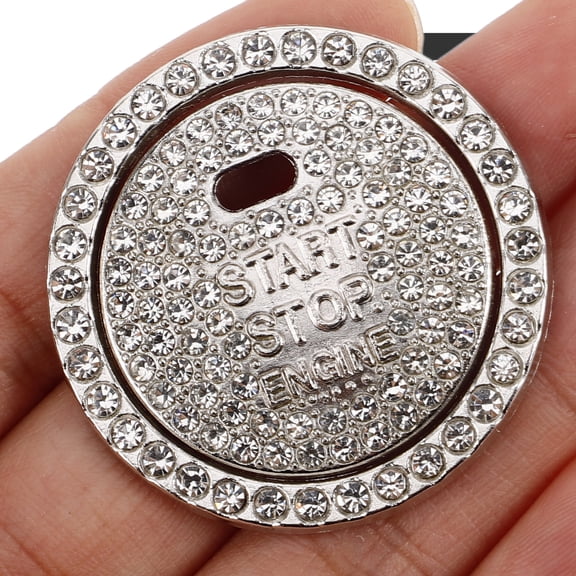 Sparkling Rhinestone Car Push Start Button Cover, Decorative Anti-Scratch Ignition Knob , Stylish Car Accessories for Women