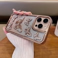 thumbnail image 1 of Bling Case for Apple iPhone 15 Pro Max, Glitter Rhinestone-Studded with Butterfly Design Shockproof Protection Luxury Phone Case for Girls Women, Gold, 1 of 8