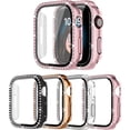 thumbnail image 1 of Bling Case for Newest Apple Watch 2022 (2nd Gen) Series SE/6/5/4 44mm, 4-Pack Screen Protector Diamonds Rhinestone Protective Frame Glitter Cover Replacement for iWatch Series SE/6/5/4 44mm Women, 1 of 5