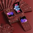 thumbnail image 1 of Bling Case for Samsung Galaxy Z Flip 4 with Ring Holder, Women Girls Ultra Slim Drop-Proof Anti-Slip Shockproof Protective Phone Cover Case for Samsung Galaxy Z Flip 4,Red, 1 of 8