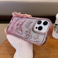 thumbnail image 1 of Bling Case for Apple iPhone 11, Glitter Rhinestone-Studded with Butterfly Design Shockproof Protection Luxury Phone Case for Girls Women, Pink, 1 of 8
