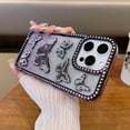 thumbnail image 1 of Bling Case for Apple iPhone 15, Glitter Rhinestone-Studded with Butterfly Design Shockproof Protection Luxury Phone Case for Girls Women, Purple, 1 of 8