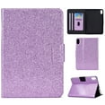 thumbnail image 1 of Bling Case for iPad 10th Gen 10.9" 2022, Folio Glitter Leather Case Card Slot Cover with Pencil Holder, Multi-Angle Viewing Stand, Pocket Design for iPad 10th Gen 10.9" 2022, Purple, 1 of 9