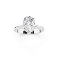 thumbnail image 1 of Bling Craft 14K White Gold Plated 925 Sterling Silver 1.5 CT 9.1x6.5MM Oval Cut Solitare Moissanite Engagement Rings for Women - Moissanite Wedding Band for Women - Promise Rings Size 7.5, 1 of 6