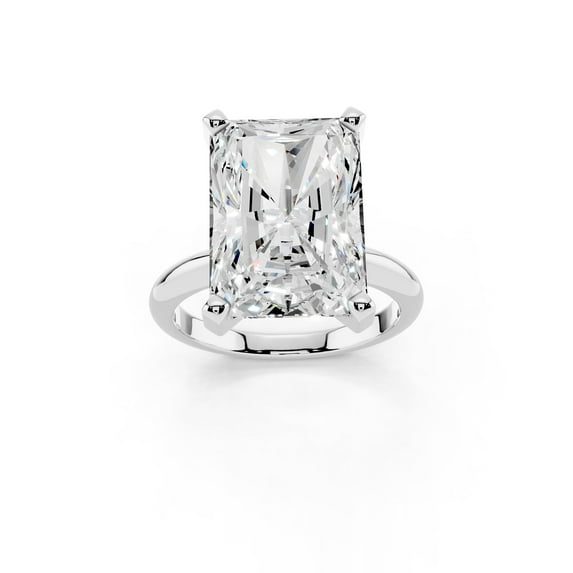 Bling Craft 14K White Gold Plated Engagement Rings 7 CT 13.5x9.5MM Radiant Cut Moissanite Wedding Promise Rings for Her Stunning Wedding Bands for Women Size 9