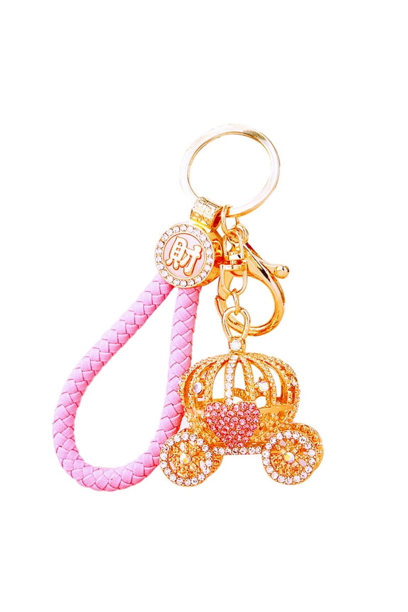 Bling Crown Keychains For Women Girls Rhinestone Crystal Key Chain For Car Keys Purse Charms Handbag Backpack