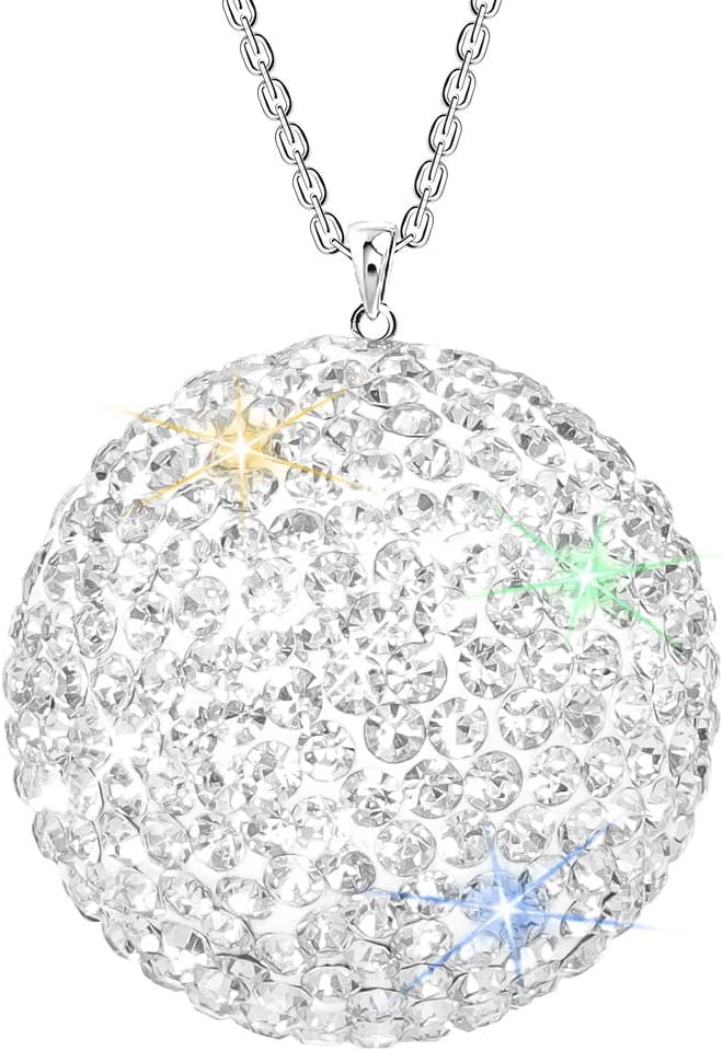 Bling Crystal Ball for Car Rear View Mirror Charm Hanging Ornament for