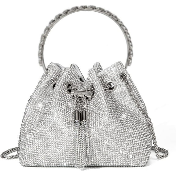Bling Crystal Rhinestone Purse for Women Sparkly Clutch Handbag Crossbody Bag for Evening Wedding Party Prom