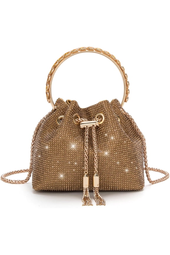 Bling Crystal Rhinestone Purse for Women Sparkly Clutch Handbag Crossbody Bag for Evening Wedding Party Prom