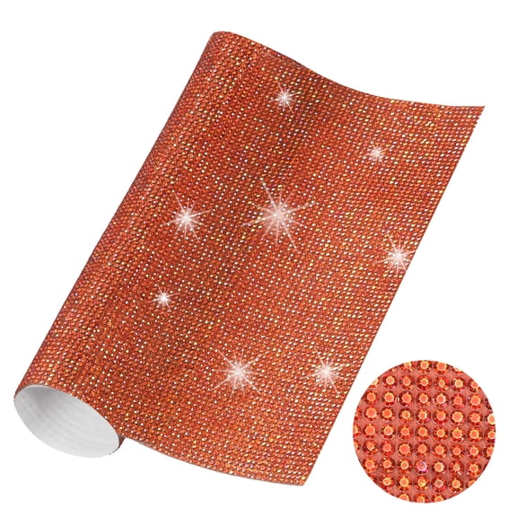 Bling Crystal Rhinestone Sheet, 9.4"x7.9" Self Adhesive Rhinestone Gem Stickers for DIY Crafts Gifts Phone Car Decorations, Shiny Red