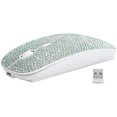 thumbnail image 1 of Bling Dazzling Rechargeable 2.4GHz Wireless Mouse Covered with Rhinestone Crystal, Slim Mouse with USB Receiver, Compatible with Notebook, PC, Laptop, Computer, MacBook,Great Gift idea for Her, 1 of 7