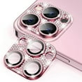 thumbnail image 1 of Bling Diamond Camera Lens Protector for iPhone 11 Pro & iPhone 11 Pro Max, Dteck Glitter Metal Lens Protective Cover, Pink, 1 of 5