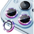 thumbnail image 1 of Bling Diamond Camera Lens Protector for iPhone 13 Pro/iPhone 13 Pro Max, HD Clear Tempered Glass Camera Lens Protection Cover, Case Friendly, Scratch Proof (Diamond Multi-Colored), 1 of 5