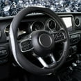 thumbnail image 1 of Bling Diamond Steering Wheel Cover Microfiber Leather Universal 15 inch Steering Wheel Protector Crystal Rhinestones Car Accessories,Breathable,Anti-Slip,Black, 1 of 6