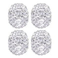 thumbnail image 1 of Bling Diamond Valves Stems Caps, 4 Pack Sparkly Handmade Crystal Rhinestone Car Tire Valves Caps, Universal Wheel Tire Valves Stems Protective Covers for Cars SUVs Trucks Motorcycles Bikes(White), 1 of 5