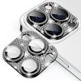thumbnail image 1 of Bling Diamond iPhone 12 Pro Max Camera Lens Protector, Dteck Glitter Metal Lens Protective Cover for Apple iPhone 12 Pro Max, Black, 1 of 5
