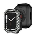 thumbnail image 1 of Bling Double-Rows Rhinestone Bumper Case for Apple watch 38/40/41/42mm,Diamond Protective Cover for Women,Hard PC Frame Protector for iWatch Series 10 9 8 7 6 SE 5 4 3 2 1,Black, 1 of 7
