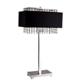 thumbnail image 1 of Bling Glam Black & Faux Crystal Rectangular Table Lamp, Gray, 1 of 1