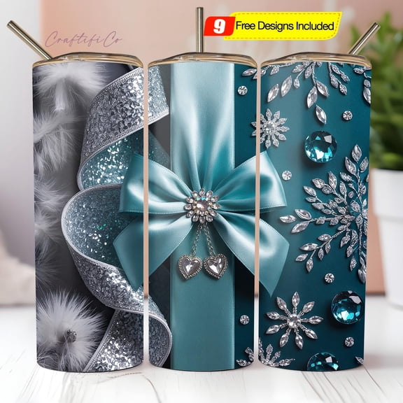 Bling Glam Tumbler , 20oz Skinny Tumbler Sublimation , Half and Half Tumbler ,