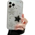 thumbnail image 1 of Bling Glitter 3D Stars Diamond Phone Case Compatible with iPhone Case (Clear,iPhone 12 Pro Max), 1 of 7