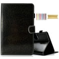 thumbnail image 1 of Bling Glitter Case for Amazon Fire HD 10 and 10 Plus Tablet (11th Generation 2021 Release), Protective Wallet Card Slot Case with Pencil Holder,Premium PU Leather Folding Kickstand Cover, Black, 1 of 10
