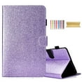 thumbnail image 1 of Bling Glitter Case for Samsung Galaxy Tab A9 Plus 11 inch 2023 SM-X210/X215/X216/X218, Protective Wallet Card Slot Case with Pencil Holder,Premium PU Leather Folding Kickstand Cover, Purple, 1 of 10