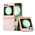 thumbnail image 1 of Bling Glitter Case for Samsung Galaxy Z Flip 6,for Girls Women Cute Shiny Sparkle Sequin, Four-Corner Shockproof Rugged Cover Protective Phone Case for Samsung Z Flip 6,Peach, 1 of 5