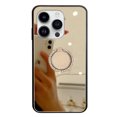 thumbnail image 1 of Bling Glitter Diamond Case for iPhone 15 Pro Max, Women Girls Makeup Mirror Phone with Ring Holder Stand, Sparkle 3D Handmade Rhinestone Flexible TPU Bumper Cover for iPhone 15 
 Pro Max, Gold, 1 of 10