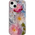 thumbnail image 1 of Bling Glitter Laser Beautiful Flowers Water Ripple Phone Case Compatible with iPhone Case (One-P,iPhone 14 Pro), 1 of 6