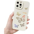 thumbnail image 1 of Bling Glitter Laser Butterfly Candy Color Soft Phone Case Compatible with iPhone Case (White,iPhone 14 Pro Max), 1 of 6