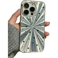 thumbnail image 1 of Bling Glitter Laser Disc Pattern Black Stars Phone Case Compatible with iPhone Case (Clear,iPhone 13), 1 of 5